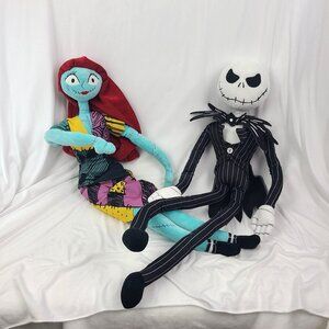 Kcare Nightmare Before Christmas Sally Jack Skellington Poseable Plush Disney 25